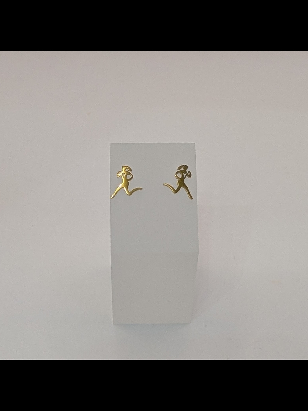 Gold Runner Stud Earrings - Gold Color